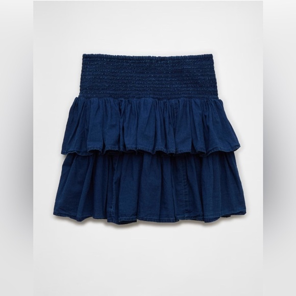 American Eagle AE High-Waisted Tiered Mini Skort - Picture 3 of 6